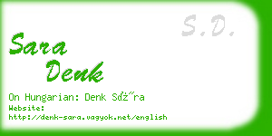 sara denk business card